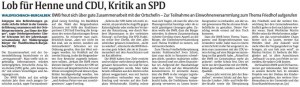 2015-03-17 RP Artikel - Lob fuer Henne und CDU, Kritik an SPD